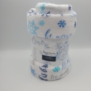 Holiday winter fleece blanket Christmas theme